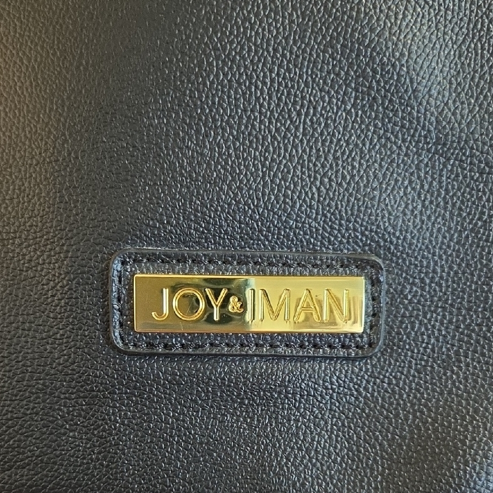 Joy & Iman Black Satchel with Gold Details - Picture 4 of 9